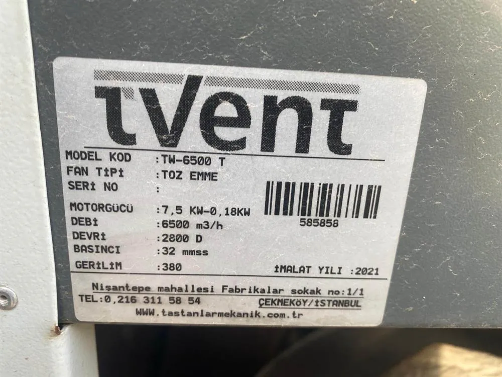 Tvent TW-6500 T Toz Toplama Sistemi (2021) — 4/4