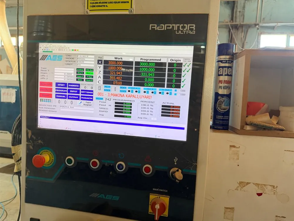 AES Raptor Ultra Line 2142 CNC Nesting Makinesi (2020) — 9/13