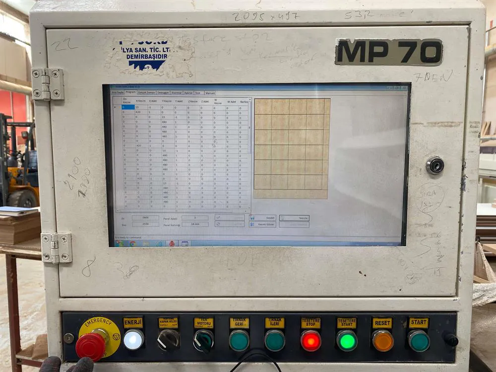 Törk Makine Mp 70 Panel Ebatlama Makinesi (2011) — 5/10