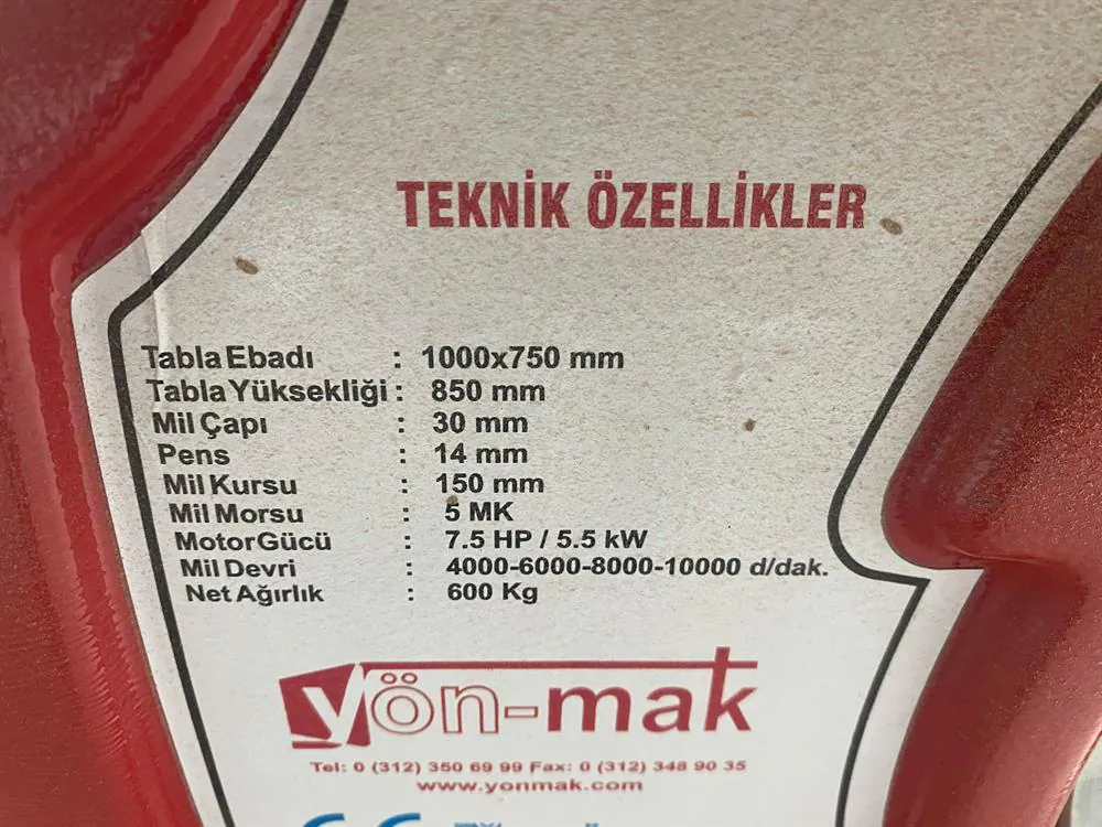 Yön-Mak 2200 Freze Makinesi (2022) — 4/5
