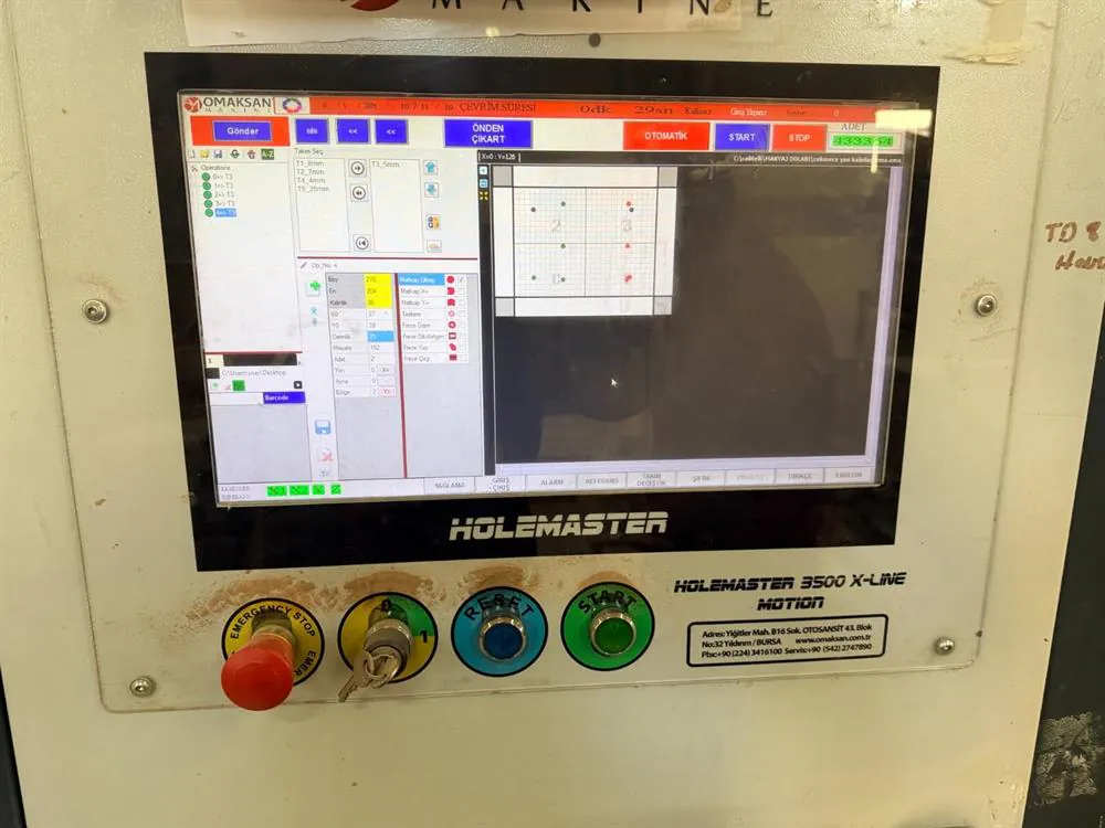 Omaksan 3500 Xline CNC Delik Makinesi — 8/8