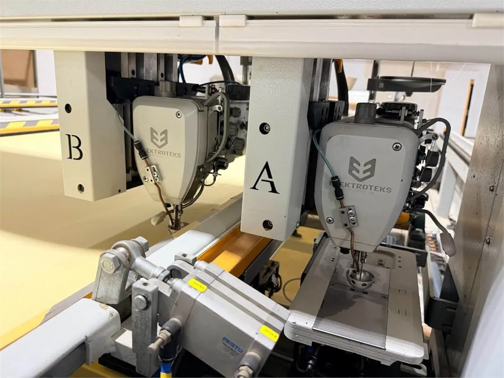 ELEKTROTEKS HYDRA Çift Kafa Çift Kasnak Kontinü Kapitone Dikiş Makinesi (2020) — 5/14