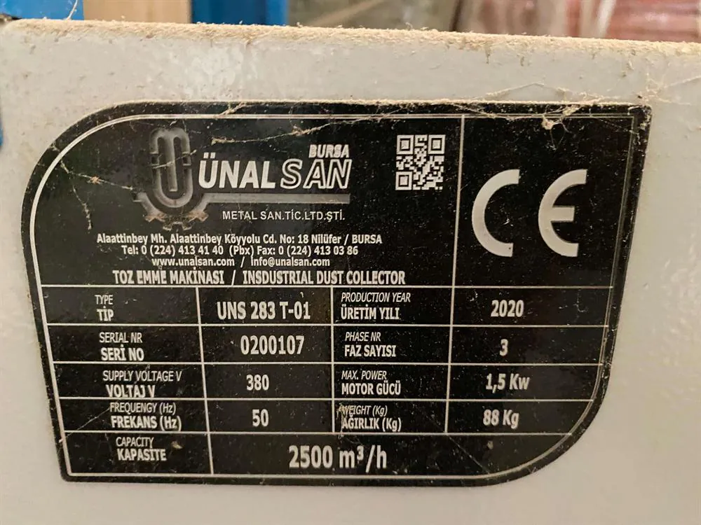 Ünalsan UNS-283 T-1-01 Toz Emme Makinesi (2020) — 5/7