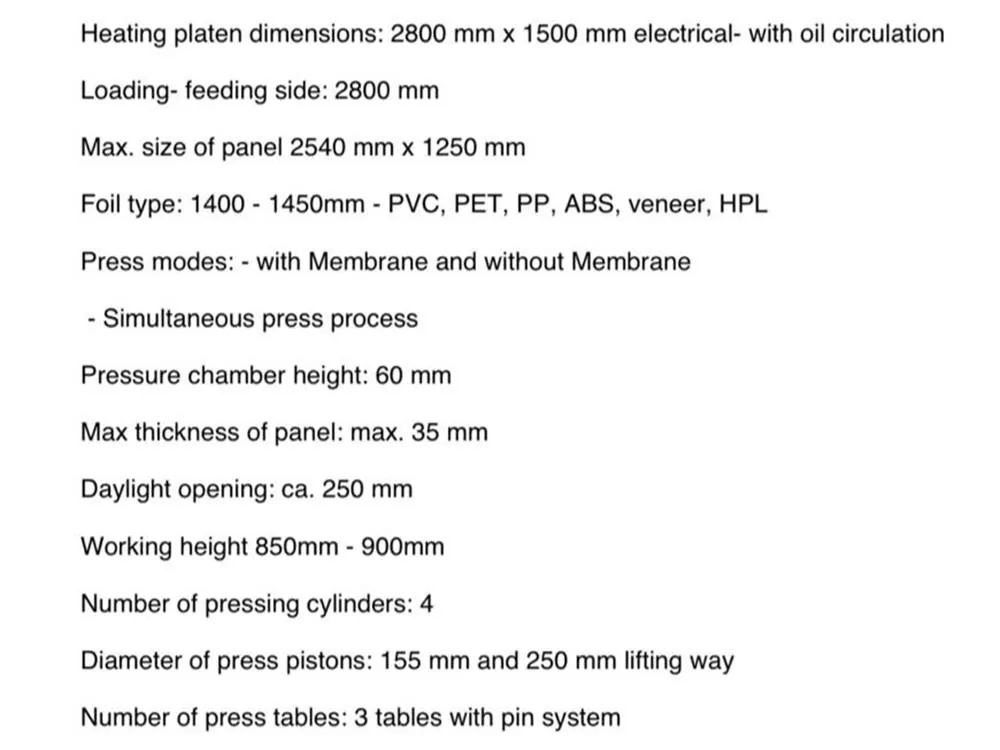 Wemhöner Variopres Basic Plus Membran Pres (2009) — 11/11