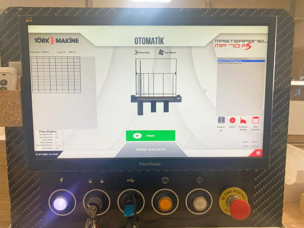 Törk Makine MP 70 RS Panel Ebatlama Makinesi (2016) — 9/12