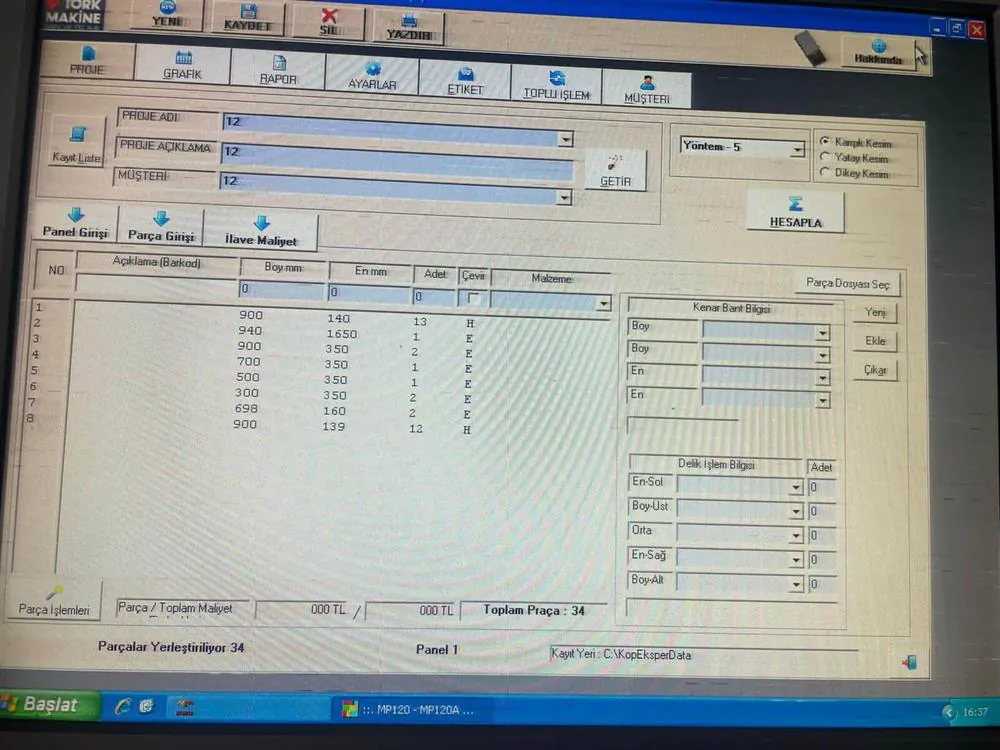 Macmazza TS 100 Önden Yüklemeli Panel Ebatlama Makinesi (2008) — 6/8