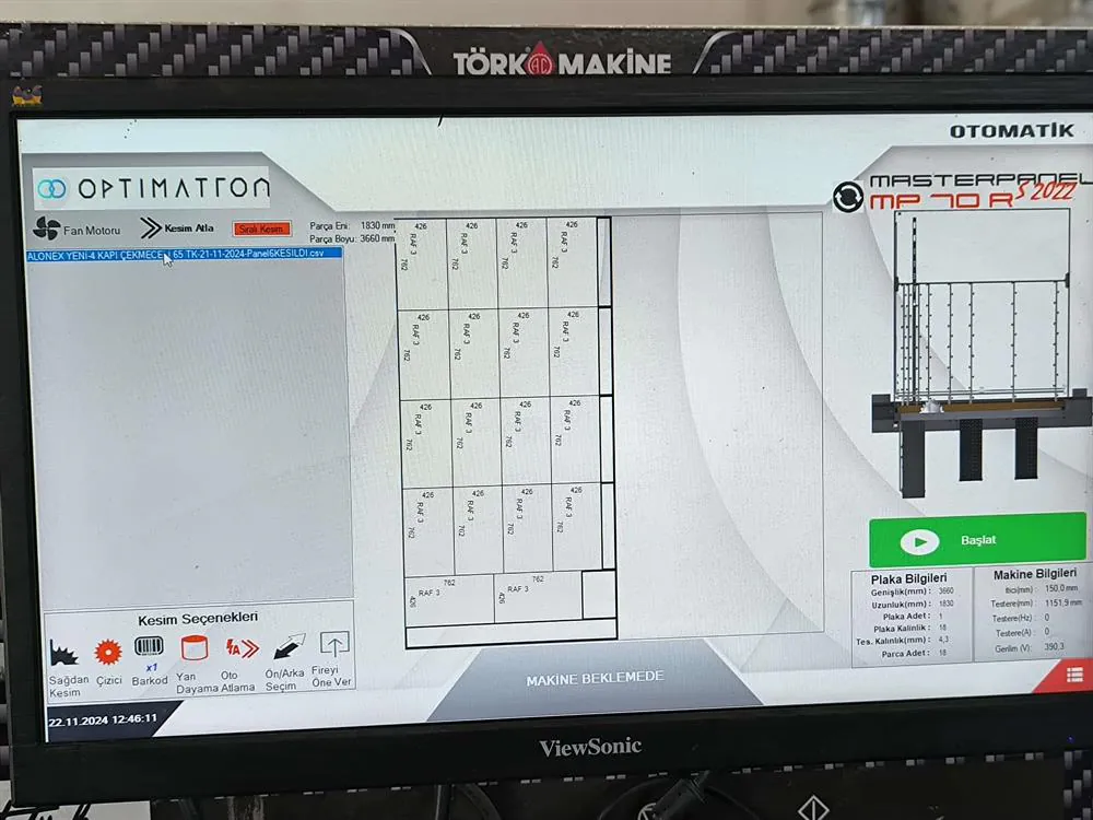 Törk Makine MP 70 RS Panel Ebatlama Makinesi (2018) — 5/5