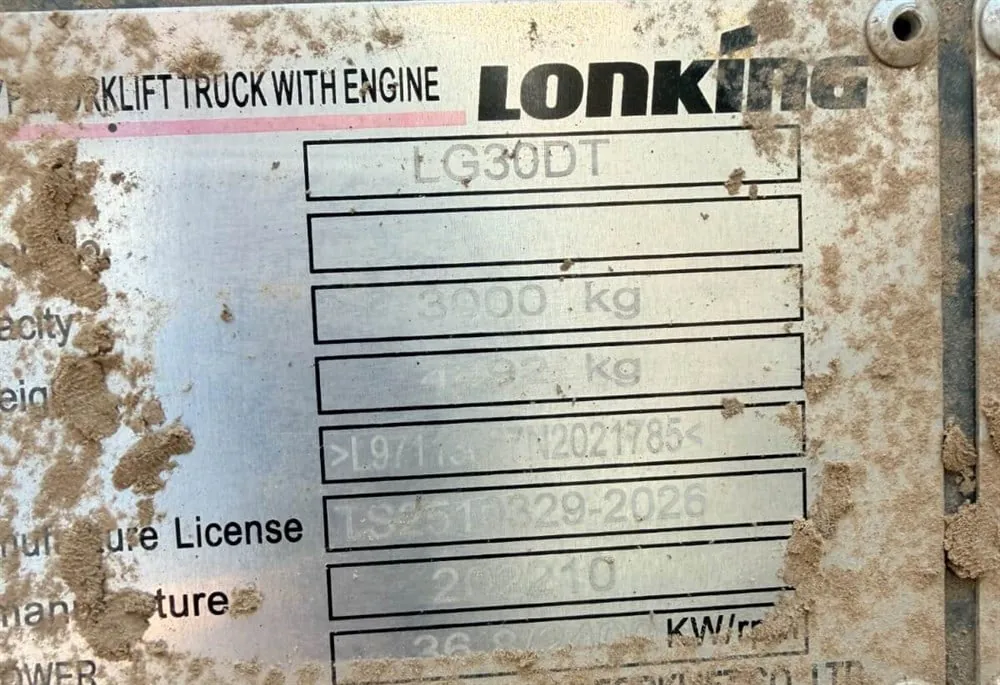 Lonking Energy LG30DT Dizel Forklift (2022) — 8/8