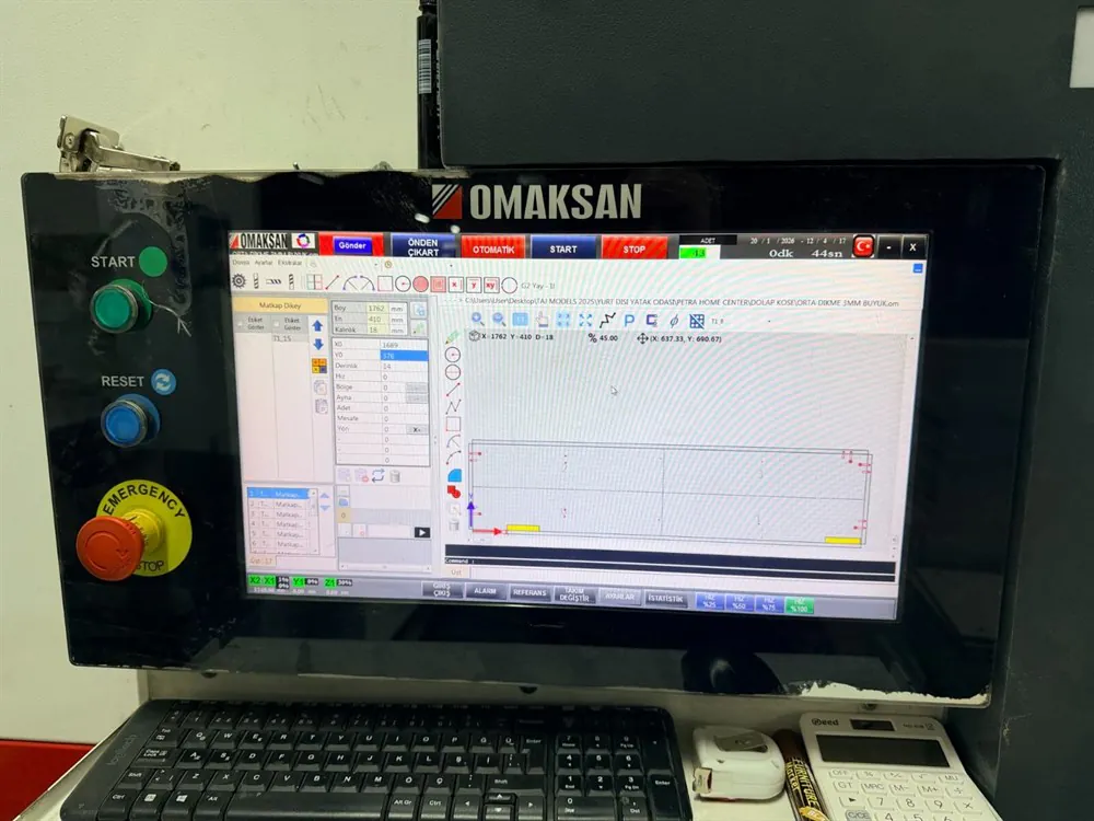 Omaksan 4000 X-Line CNC Delik Makinesi (2020) — 5/8